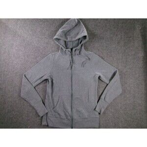 Tek Gear Women Hoodie S Gray Full Zip Kangaroo Pockets Thumbhole Lightweight